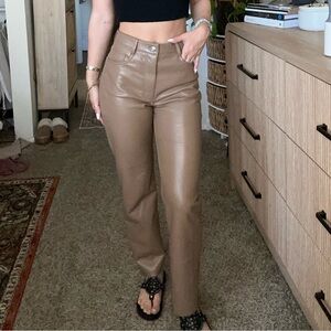 Aritzia Wilfred Vegan Leather Pants Size 4